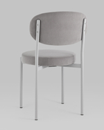 Стул Бриф SN велюр серый каркас светло-серый муар