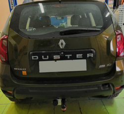 Фаркоп AvtoS для RENAULT DUSTER (2011-) с универсальной электрикой Smart(блок) и сертификатом в комплекте, арт.(RN 07+smart)