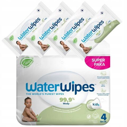 Детские увлажняющие салфетки WaterWipes Soapberry BIO - БИОРАЗЛАГАЕМАЯ ВЕРСИЯ! 240 шт (4 упаковок по 60 штук) WWP00081