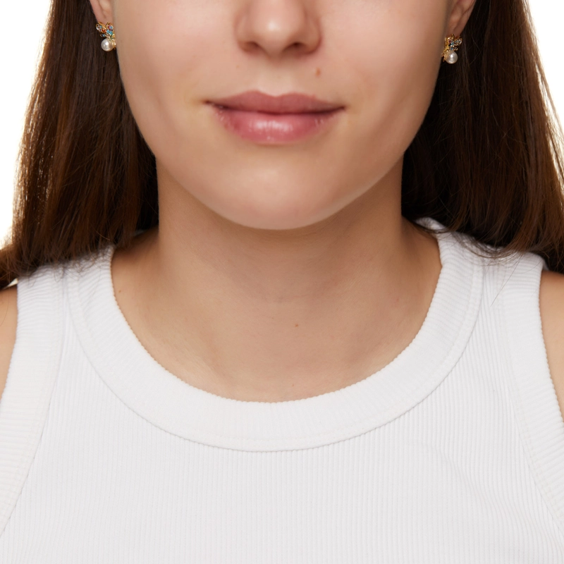 Серьги-пусеты Мульти Жемчужная Пчела