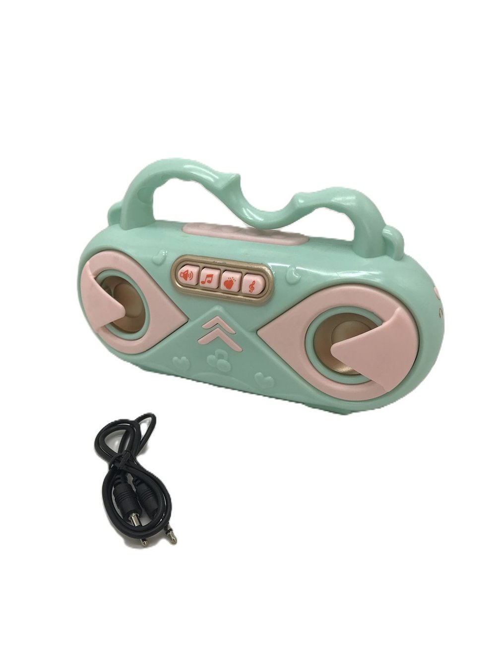 Магнитофон игрушечный на батарейках зеленый