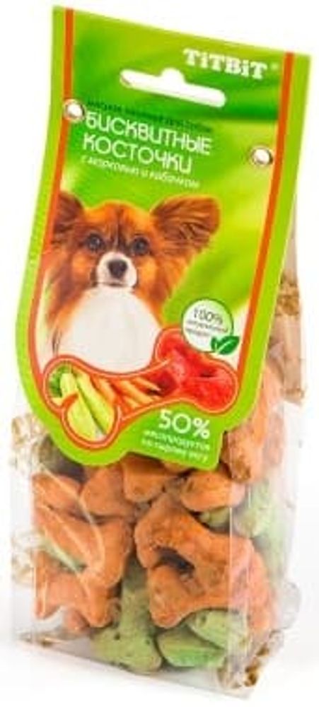 Бисквитные косточки с морковью и кабачком (100 г)