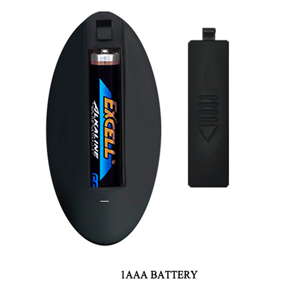 Черный анальный вибростимулятор 11см с пультом ДУ Pretty Love Remote Control Vibrating Plug BI-040045W