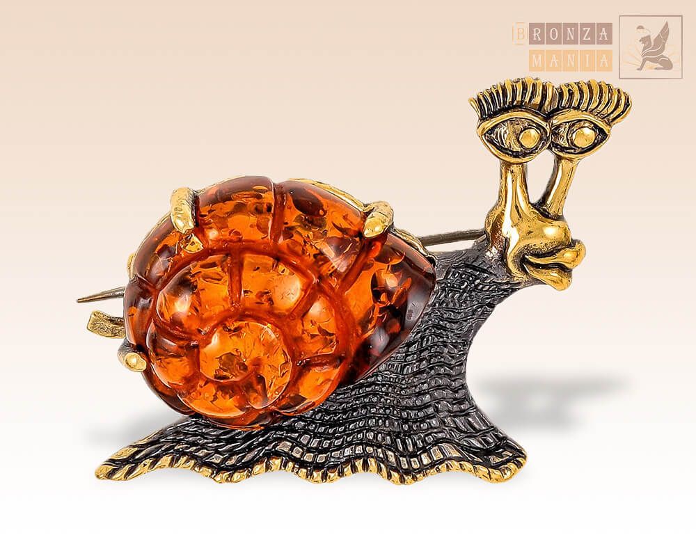 брошь Улитка