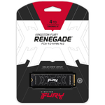 Твердотельный накопитель SSD 4TB Kingston Fury Renegade M.2 2280 PCIe 4.0 x4 NVMe R7300/W7000MB/s, 4,0PBW