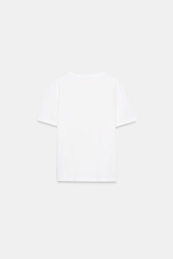 ZARA ФУТБОЛКА С БАНТОМ СПЕРЕДИ, БЕЛЫЙ