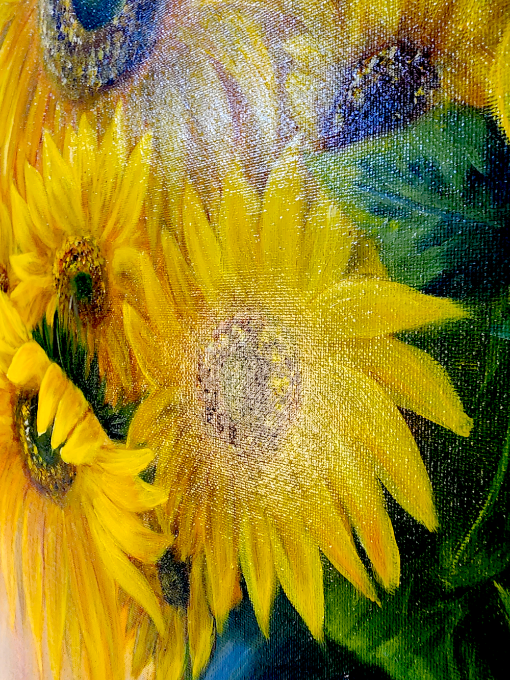 Картина натюрморт «Подсолнухи» | Холст, масло 50х70 см | Художница Ефимова Ольга