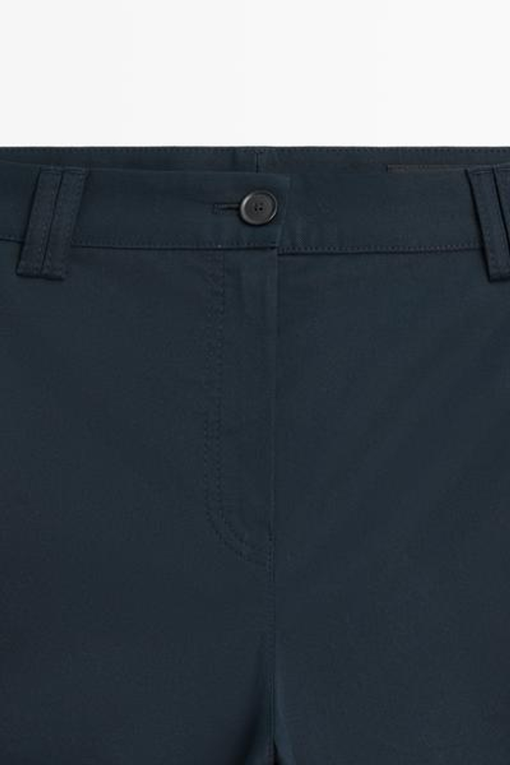 Massimo Dutti Эластичные хлопковые брюки-клеш, глубокий синий