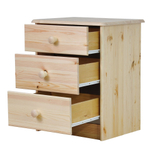 Комод 3 ящика Хаба из массива сосны, 43х34х53, в натуральной отделке