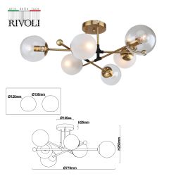 Люстра Rivoli Darlene 3145-306 6 х Е14 40 Вт модерн | Модерн