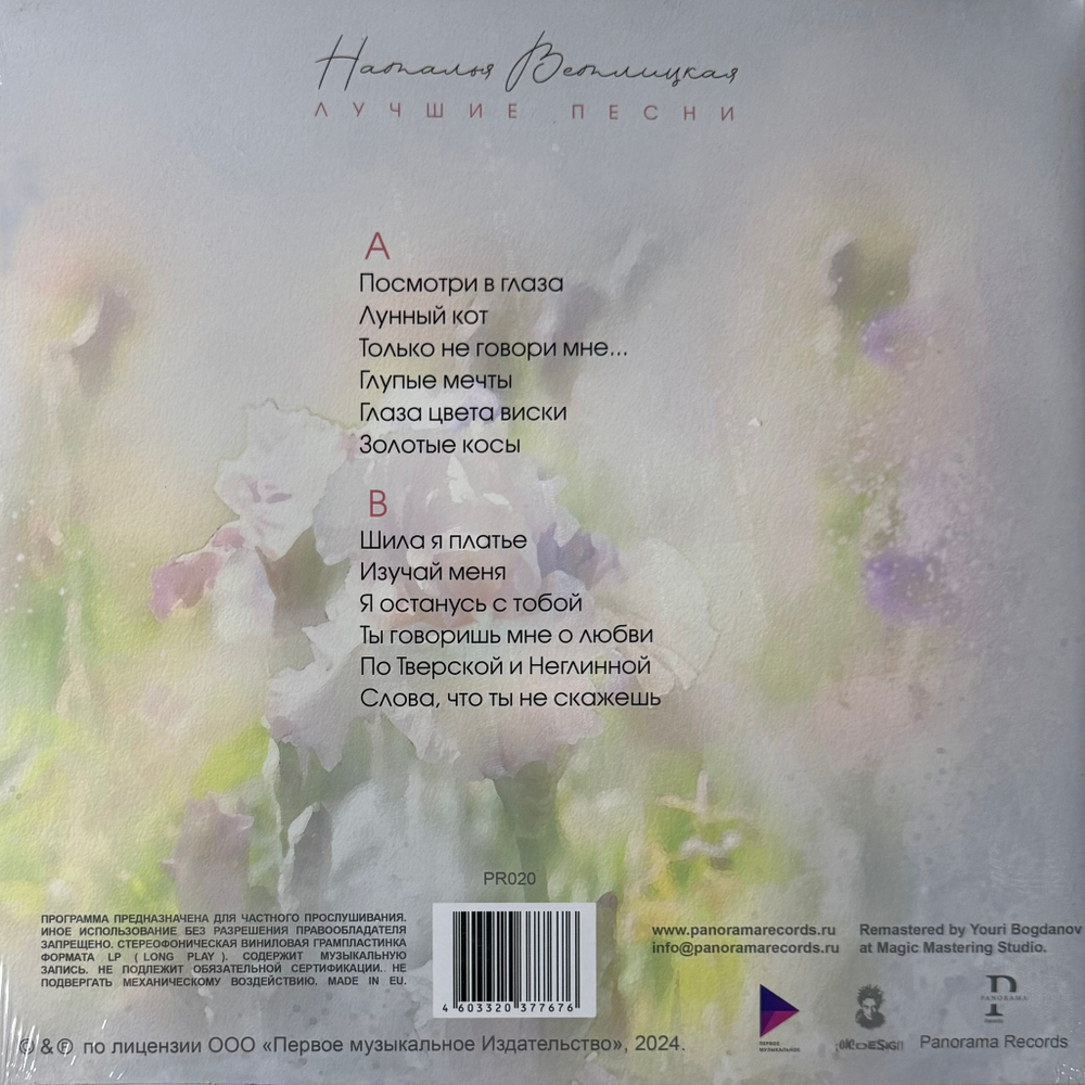 Виниловая пластинка Наталья Ветлицкая – Лучшие песни LP