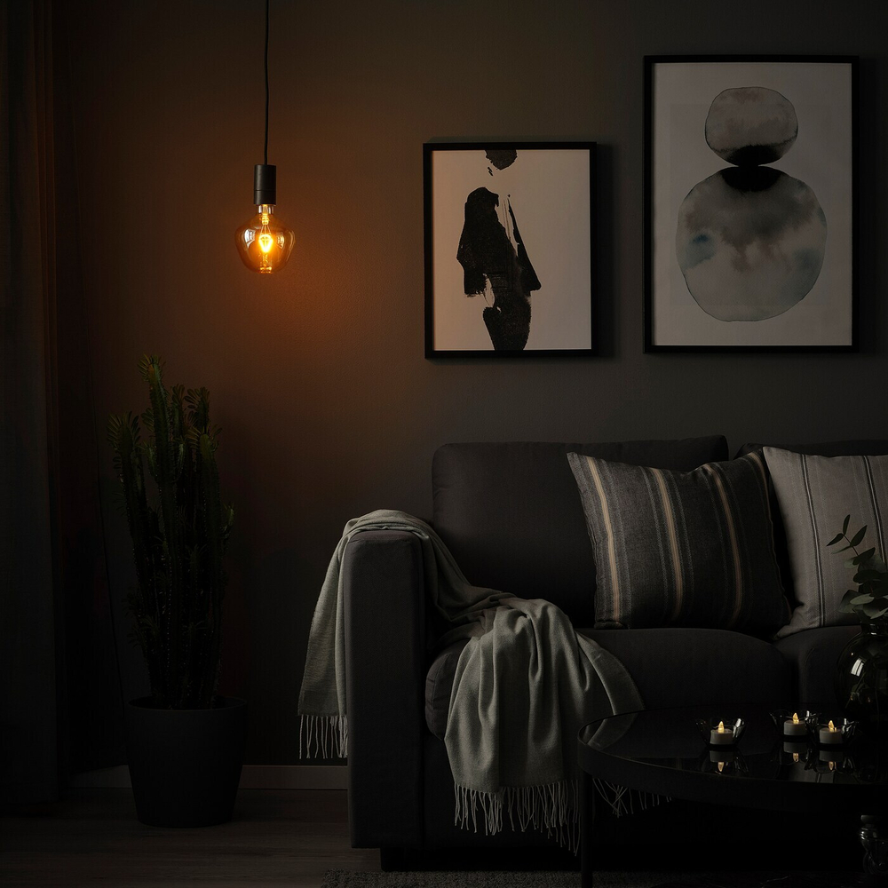 Подвесной светильник IKEA SUNNEBY / MOLNART (САННЕБЮ / МОЛЬНАРТ), Черный, 21 см