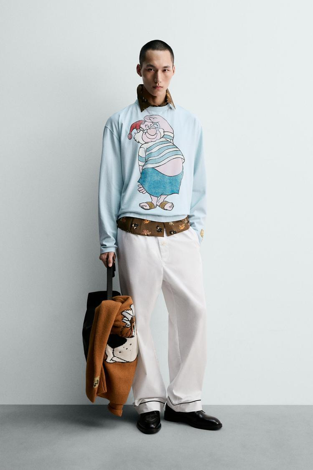 ZARA Х HARRY LAMBERT ФУТБОЛКА С ИЗОБРАЖЕНИЕМ МИСТЕРА СМИТА, ГОЛУБОЙ