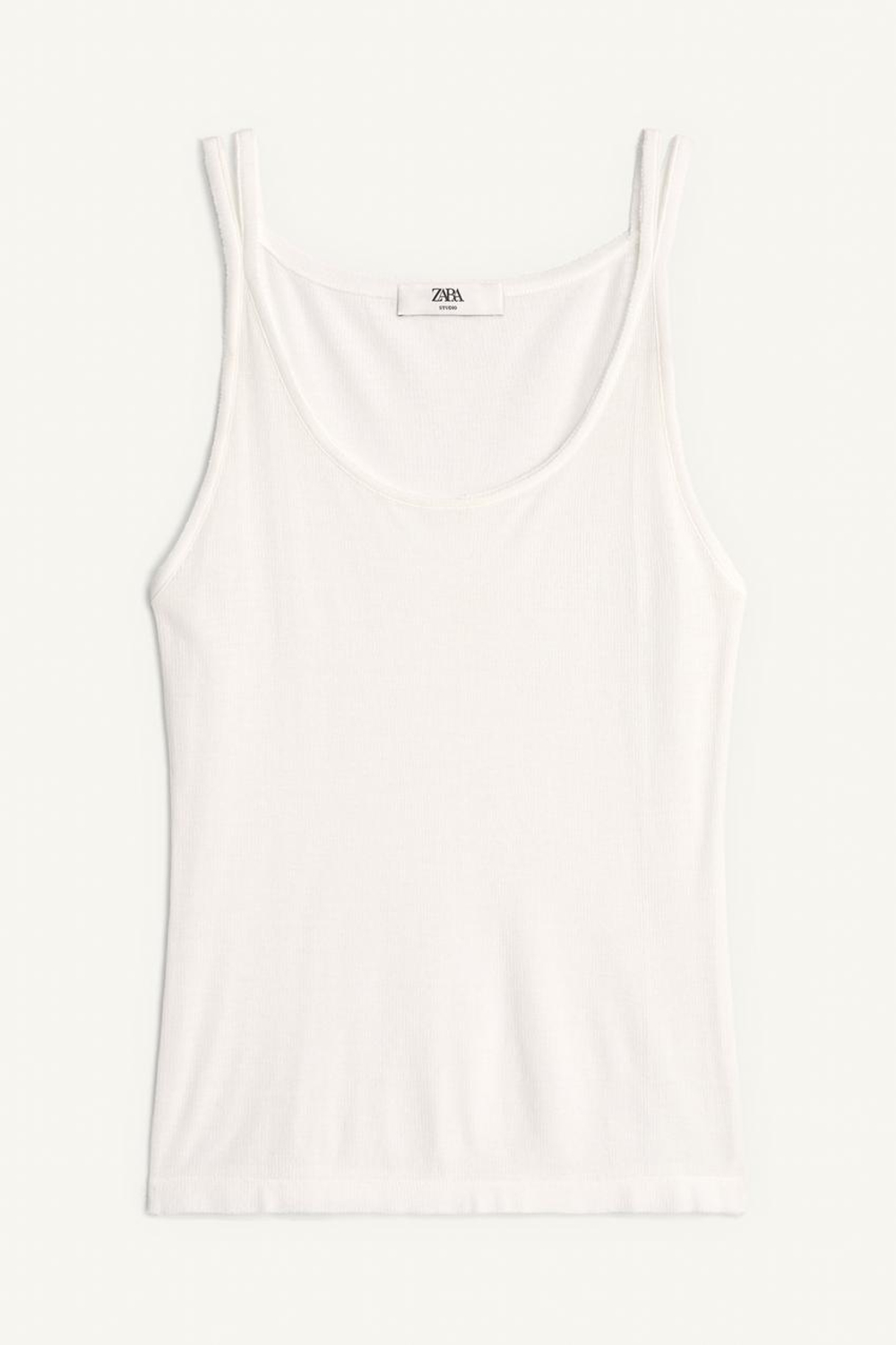 ZARA ТОП НА ТОНКИХ БРЕТЕЛЯХ - LIMITED EDITION, СВЕТЛО-БЕЖЕВЫЙ