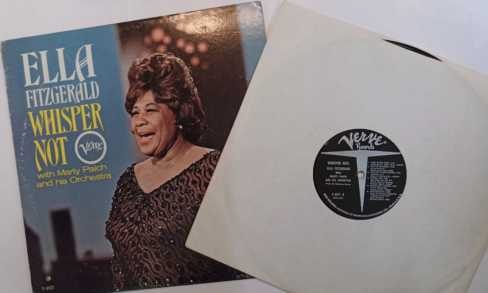 Винтажная виниловая пластинка Ella Fitzgerald With Marty Paich And His Orchestra Whisper Not (USA 1966)