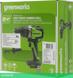 Дрель-шуруповерт Greenworks GD24DD140 (3707607)