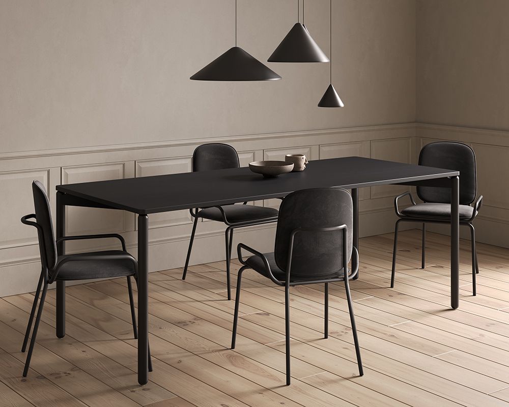 Стул Ror, Double Frame, велюр, черный /черный