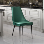 Стул Oliver, бархат зелёный 19/ чёрный конус