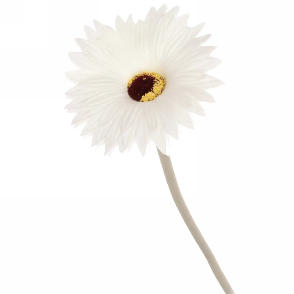 Цветок искусственный «Natur» 55см Гербера цвет белый