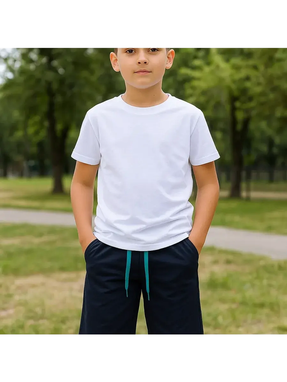 Шорты хлопок детские на физкультуру универсальные.