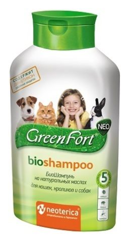 GreenFort NEO БиоШампунь для кошек, кроликов и собак 380мл