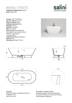 Ванна Salini MONA S-Sense 170x72 102912G белая