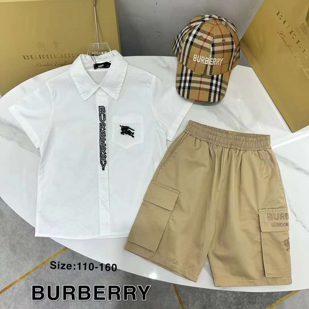 Шорты и рубашка с короткими рукавами Burberry для мальчика
