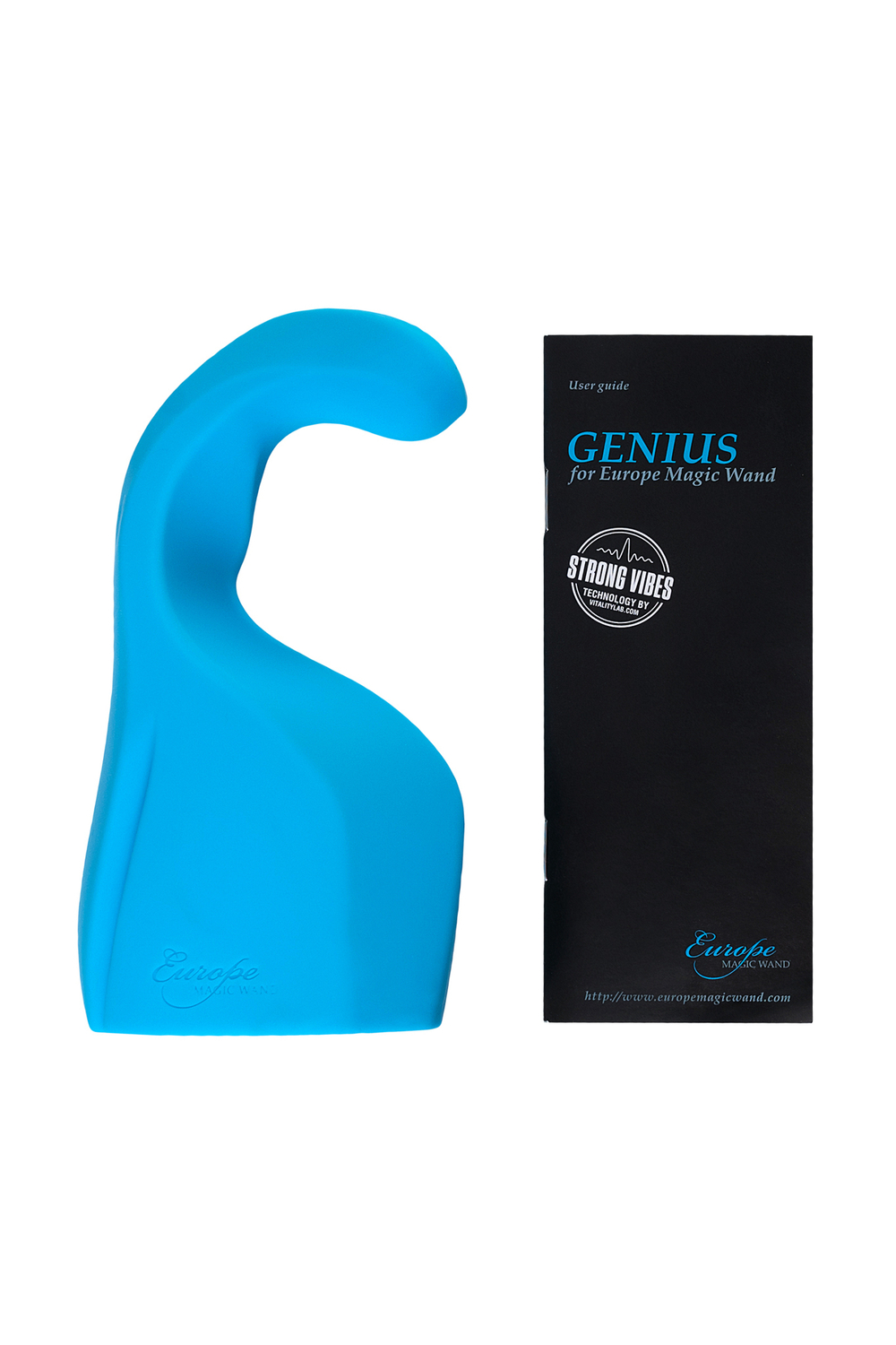 Насадка Magic Wand Genius для массажера Europe синяя 17 см