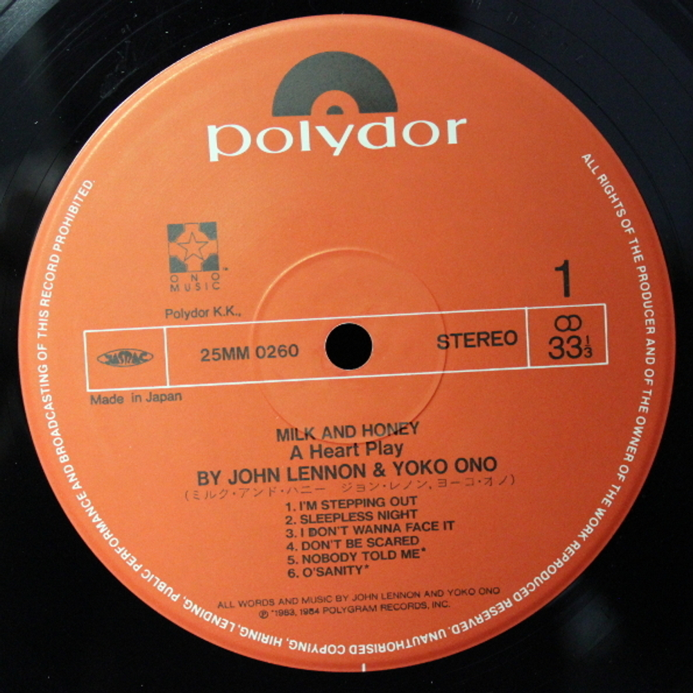 John Lennon & Yoko Ono / Milk And Honey (LP)