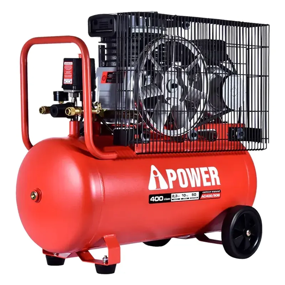 A-iPower AC400/50B компрессор поршневой масляный ременной 50107