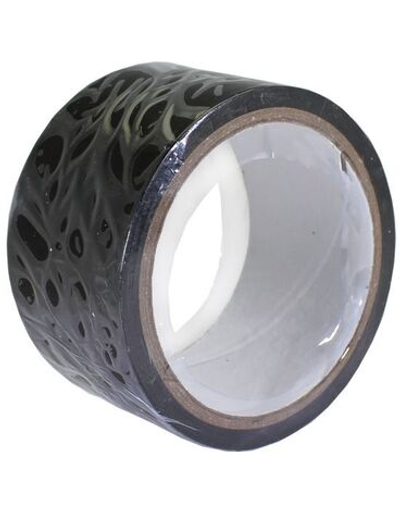 Чёрный скотч для связывания Bondage Tape - 15 м. (Цвет: черный)