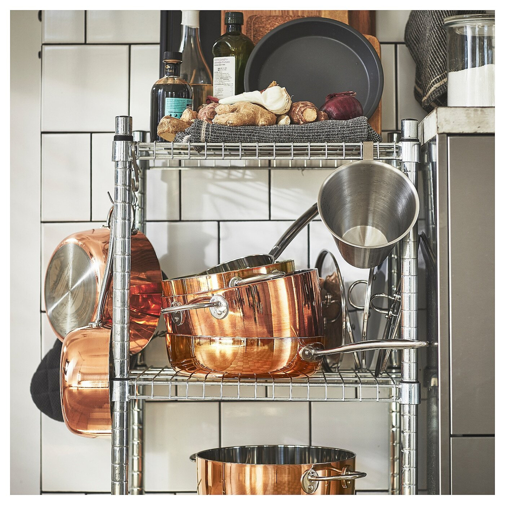 Кастрюля с крышкой IKEA FINMAT (ФИНМАТ), Нержавеющая сталь, Медь, 1,5 л