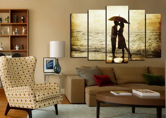 Модульная картина "Романтическая встреча"