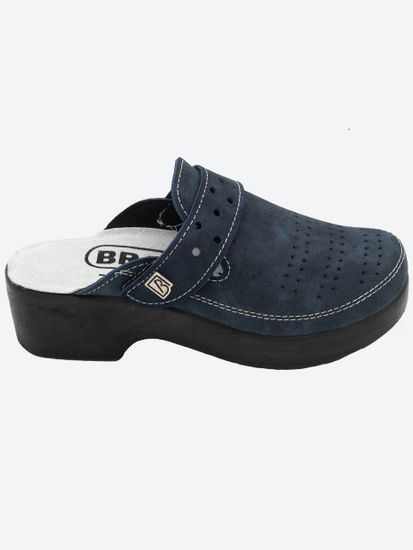 501 | "Natasa" | Темно-синие женские медицинские сабо с закрытым носом