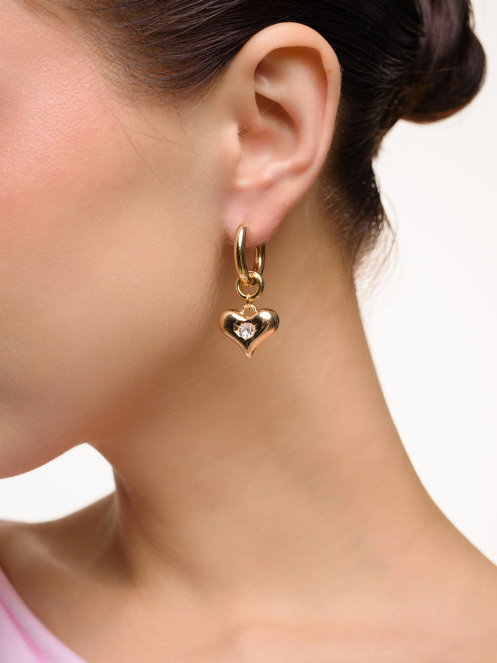 Серьги "Love Crystal" Gold