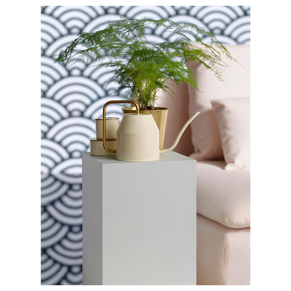 IKEA VATTENKRASSE  (ИКЕА ВАТТЕНКРАССЕ)  -  Лейка, цвет слоновой кости/золота, 0,9 л