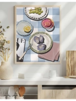 постер на кухню 50х70 см интерьерный акварельный