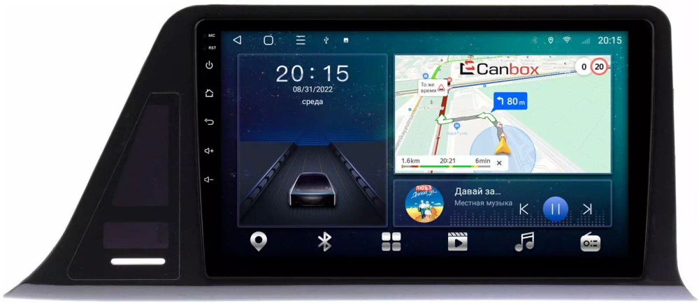 Магнитола для Toyota C-HR 2016-2019 (правый руль, вместо ШГУ 230x130мм) - CanBox 9400 Android 10, 8-ядер, SIM-слот