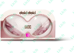 Розовые вставки в бюстгалтер для стимуляции груди с вибрацией Doki Doki