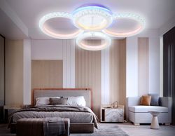 Ambrella Потолочный светодиодный светильник с RGB подсветкой и пультом Original FA9524