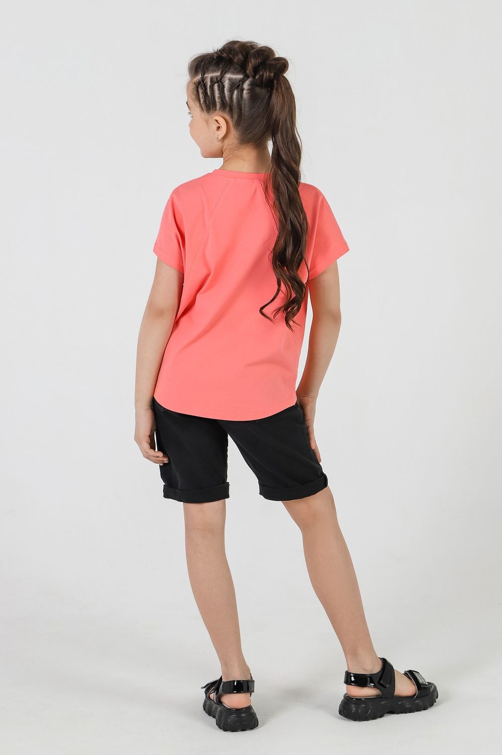 Фуфайка (футболка) для девочки Гретта-1 Виотекс КОРАЛЛОВЫЙ