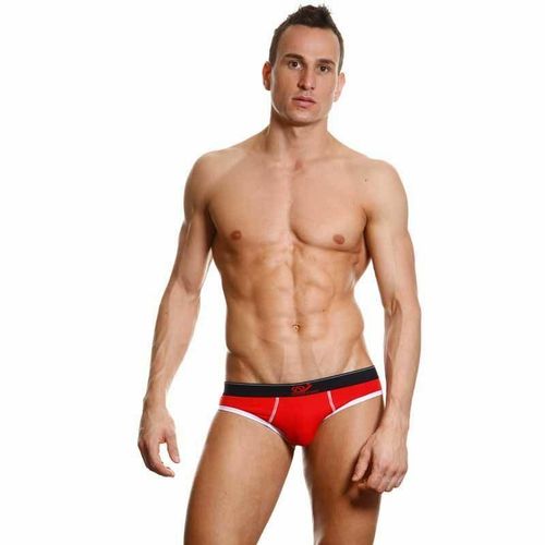 Мужские трусы брифы WangJiang красные WG00130