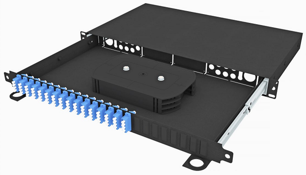 Кросс оптический стоечный  TopLAN КРСв-Top-1U-64LC/U-OS2-BK
