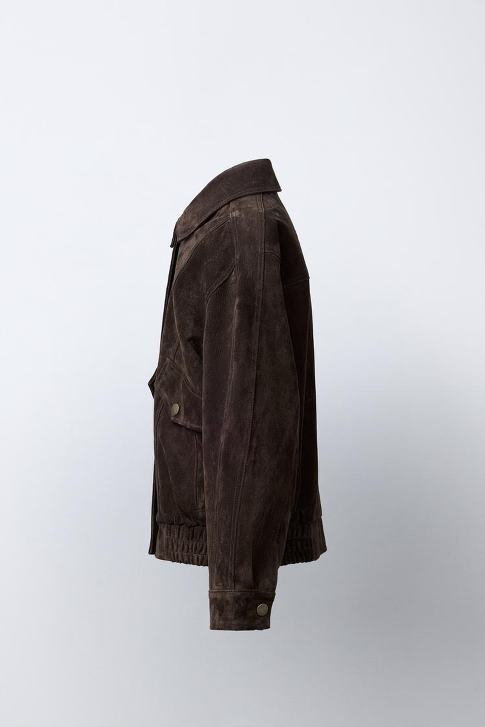 ZARA КУРТКА ИЗ 100% КОЖИ, ШОКОЛАДНЫЙ