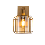 Настенный светильник 1x40Вт E14, металл/стекло, бронза