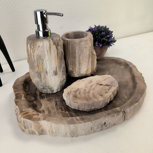 Набор из окаменелого дерева 4 предм Fossil Set NF-62862 поднос 30см*36см