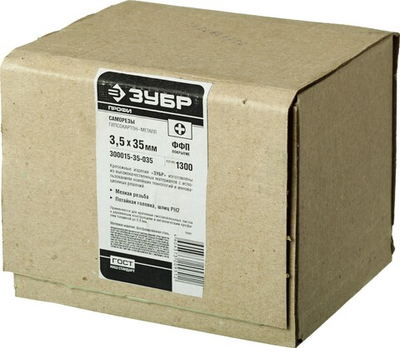 ЗУБР СГМ, 32 х 3.5 мм, фосфатированное покрытие, 1300 шт, саморез гипсокартон-металл, Профессионал (300015-35-035)