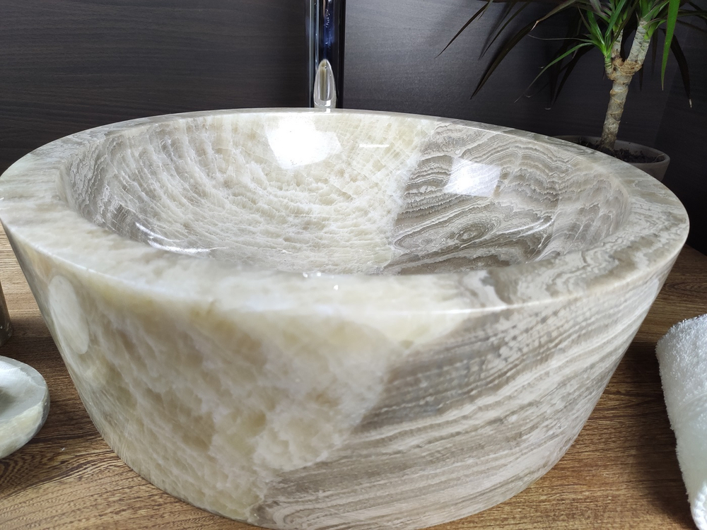 Раковина из оникса Drum Grey Medium DO-60201 45*45*15