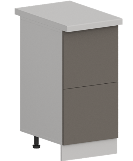 Кухня Модуль ШН2Я 400 Белый / Грей Софт