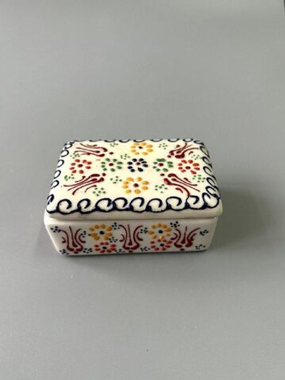 Шкатулка "Секреты Хюррем" керамическая с крышкой ручная работа. Турция (зеленый)